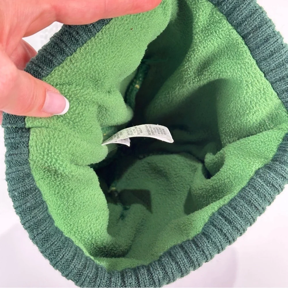 John Deere Kids Beanie Tractor Knit Winter Hat Pom Green